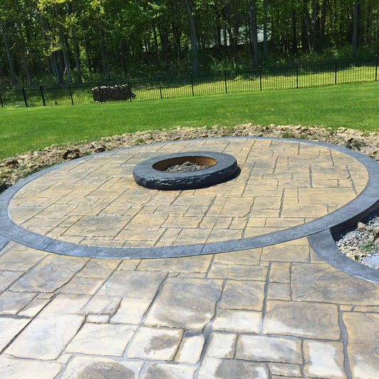 Stamped Patio w/ Firepit